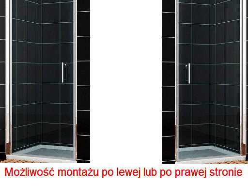 5mm Otwierane Drzwi Prysznicowe 90 reg. 89-92 cm
