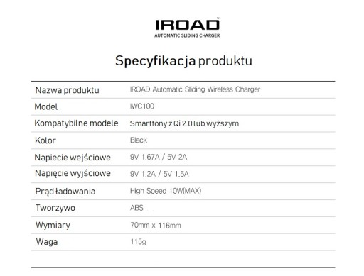 Держатель индукционного зарядного устройства Qi с автоматическим открыванием