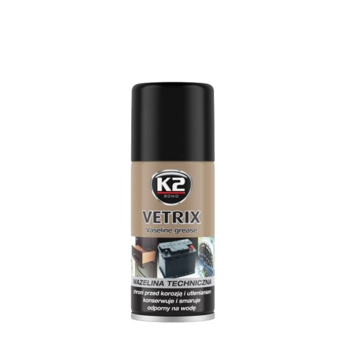 K2 VETRIX GREASE, ТЕХНИЧЕСКИЙ ВАЗЕЛИНОВЫЙ СПРЕЙ 140МЛ