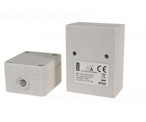 Датчик сумерек, внешний датчик, контроль интенсивности света IP65 16A