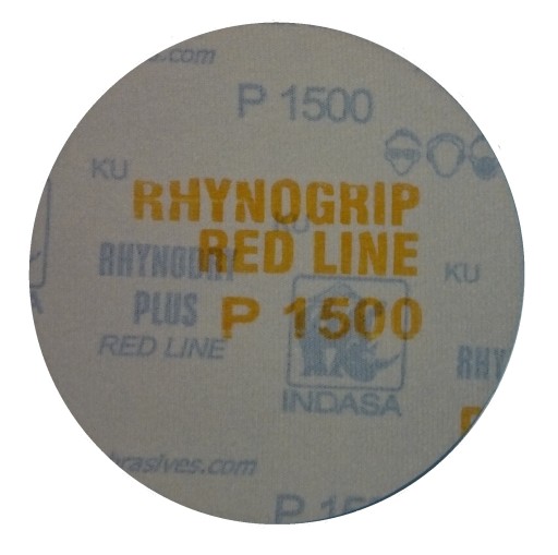 ДИСК НАЛИЧНОЙ БУМАГИ VELCRO 125мм INDASA RHYNOGRIP RED LINE P1500 50 шт.