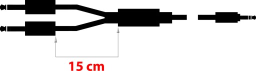 Кабель Jack 3,5 мм — 2x Jack 6,3 мм Klotz 2 м