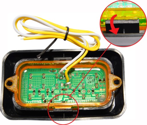 Светодиодная противотуманная фара красная STOP 12V 24V