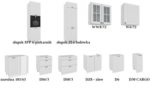 KUCHNIA W STYLU PROWANSALSKIM - BEŻOWA 240/280