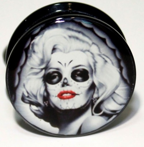 AKRYLOWY TUNEL PLUG MARILYN MONROE ZOMBIE 16 mm
