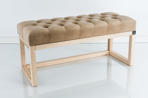 75 Producent Ławka Pikowana Cappuccino EMRA WOOD