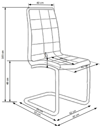 Zgrabne krzesło K147 czarny jadalnia salon