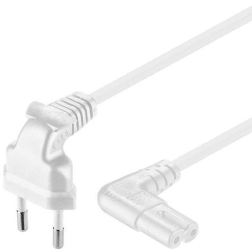 C7 Goobay кабель питания восьмерка 2x90 белый 1,5 м