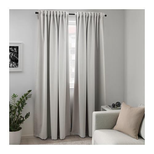 IKEA MAJGULL Плотные шторы 145х300 светло-серые