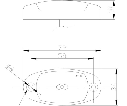 LAMPA LAMPKA OBRYSOWA DIODOWA LED 12/24V