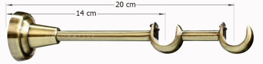 KARNISZ 320 cm Podwójny 19+19 mm karnisze MODERN metalowe wybór 6 kolorów