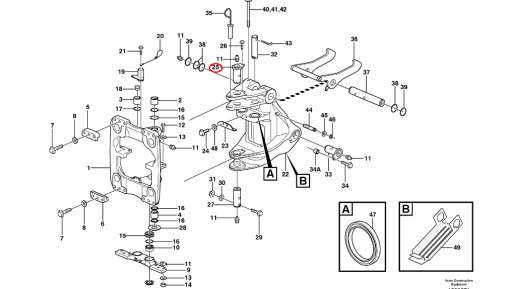 PIN-код VOLVO BL70 BL71 ВЕРХНИЙ ПОРТ С УШКОМ