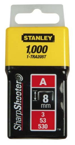 Скобы скобы A stanley 8мм 1000шт. TRA205T1