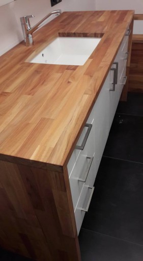 Blat drewniany Teak Tik Tek 30x620x3020mm AV A/B