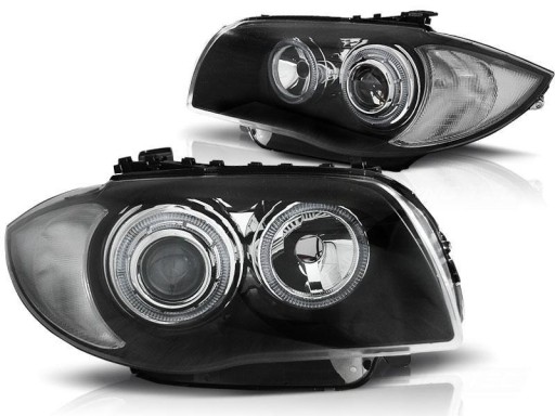 Передние фонари BMW 1 E87 E81 E82 E88 Angel Black LED