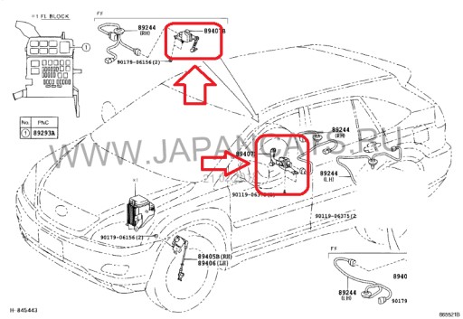 LEXUS RX 06 РАЗЪЕМ ЗАДНЕГО ДАТЧИКА УРОВНЯ 8940748030