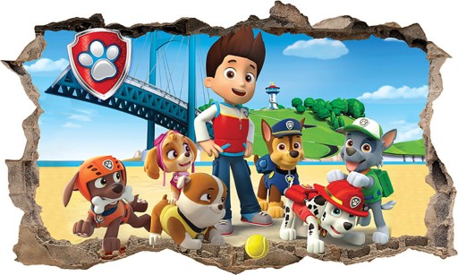 Наклейка PAW PAW PATROL 3D XXXXXXXXL 166см x 100см + БЕСПЛАТНО