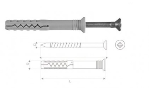 РАСШИРИТЕЛЬ БЫСТРОГО МОНТАЖА 8x60 100 шт STALCO