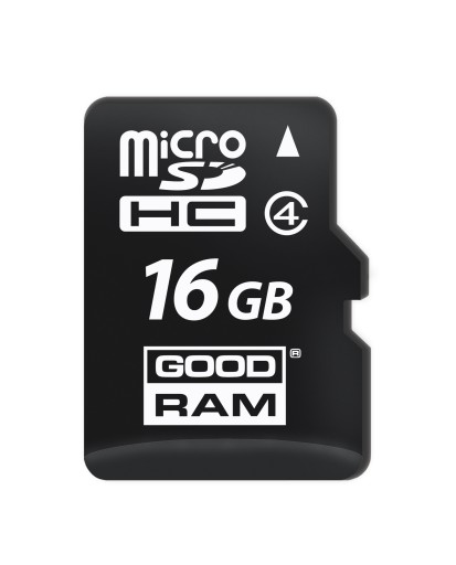 Карта памяти GOODRAM microSD 16 ГБ CL10 + адаптер