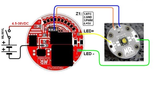 STABILIZATOR LED DRIVER SST90 XHP70 XHP50 XP-G XM-L 350-5000mA