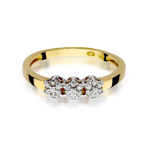 Pierścionek Zaręczynowy Brylanty Diamenty 0,12 ct