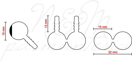 BEZPIECZNE OCZY OCZKA 32 x 15 mm SAFETY EYES C6