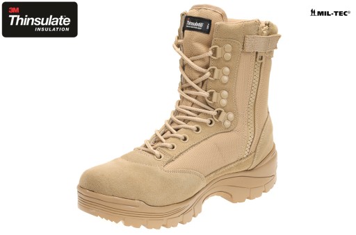 BUTY TAKTYCZNE Thinsulate 3M zamek YKK - KHAKI 47