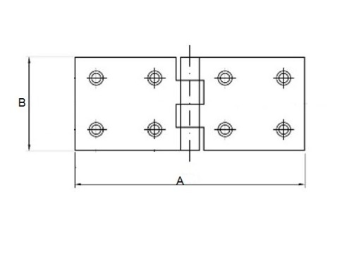 ПЕТЛЯ ДЛЯ СТРОИТЕЛЬНОЙ КОРОБКИ ОЦИНКОВАННАЯ 45 x 150