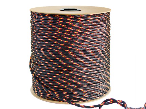 LINA POLIPROPYLENOWA 4mm czarna linka odcinek 10mb