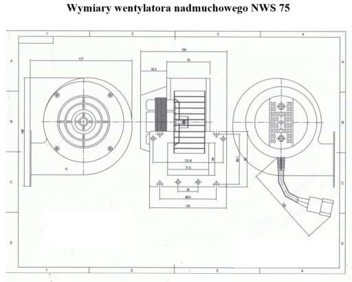 Вентилятор для печи котла центрального отопления NWS-75