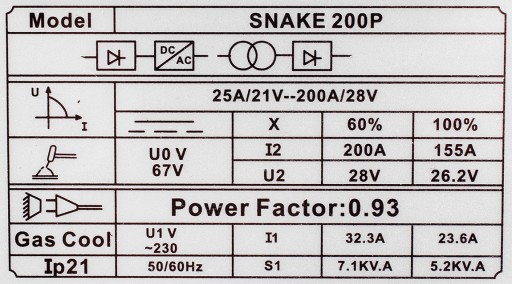 ИНВЕРТОРНЫЙ СВАРОЧНЫЙ АППАРАТ MAGNUM SNAKE 200 PS 200A КОМПЛЕКТ ШЛЕМА