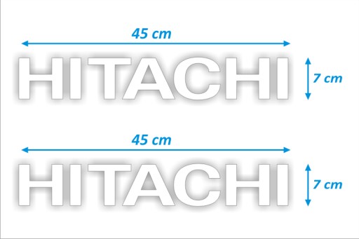 НАКЛЕЙКИ НАКЛЕЙКА - HITACHI - 2 шт. - БЕЛАЯ.