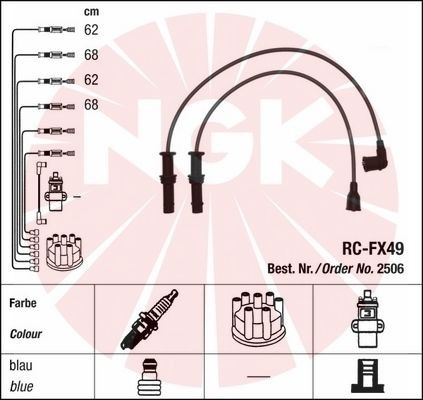 КАБЕЛИ NGK RC-FX49 2506