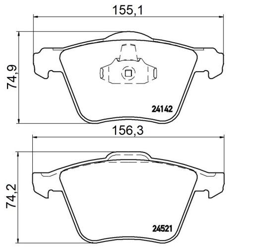 ТОРМОЗНЫЕ КОЛОДКИ TEXTAR FORD S-MAX/VOLVO 19,8 ММ