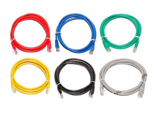 Patchcord RJ45 8p8c UTP CAT.6 2m różne kolory FV