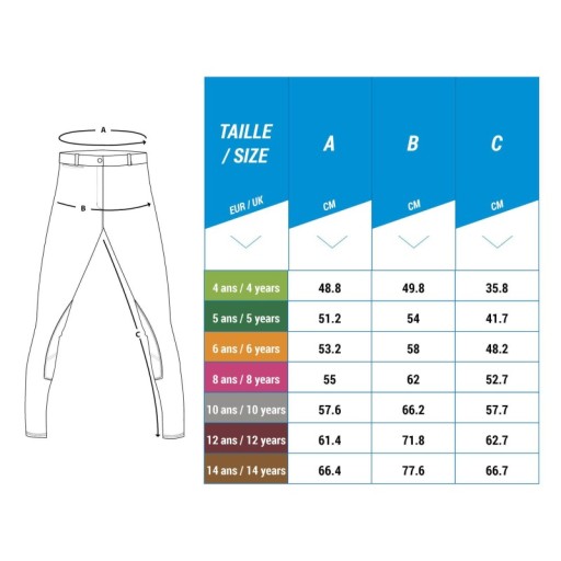 SPODNIE DO JAZDY KONNEJ Bryczesy Dziecięce WZMOCNIONY LEJ 115-124 cm