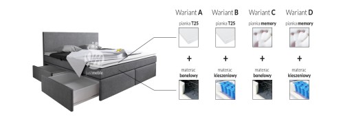 ПРОДОЛЖЕНИЕ КРОВАТИ ПРОСТОЙ С КОНТЕЙНЕРОМ 180X200 Вариант B1