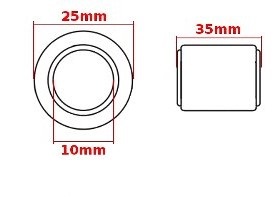 ВТУЛКА МАЯТНИКА ATV СКУТЕР МОТОЦИКЛ 10X25x35