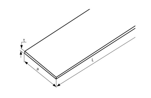 Płaskownik nierdzewny sur 100x20 AISI 304 500mm