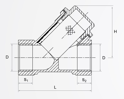 Filtr siatkowy mosiężny 11/4'' GOSHE osadnikowy