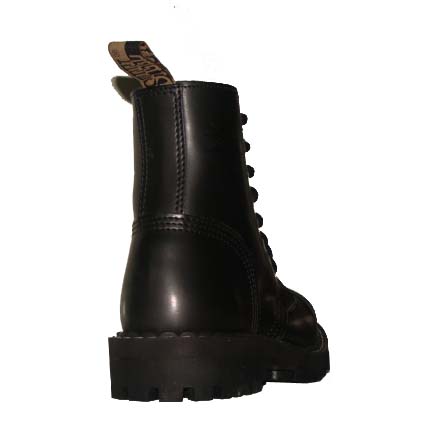 GLANY STEEL 8 DZIUROWE WYSOKIE Czarne Model 113/114/O Skórzane Rozmiar 39