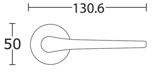 Klamka 1505 rozeta okrągła chrom Convex