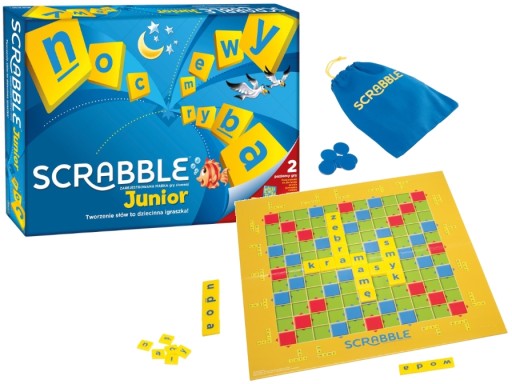 ИГРА ДЛЯ ДЕТЕЙ MATTEL SCRABBL JUNIOR, ПОЛЬСКАЯ ВЕРСИЯ Y9735