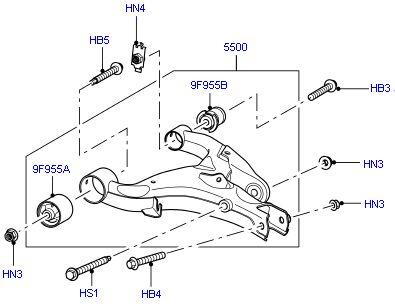 Land Rover Discovery 3 4 и болт поворотного рычага Range