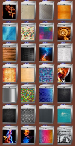 Наклейка для посудомоечной машины | Шпон | Ламинированная кожа