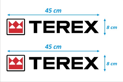 НАКЛЕЙКИ НАКЛЕЙКИ - TEREX - 2 шт. - ЧЕРНЫЕ