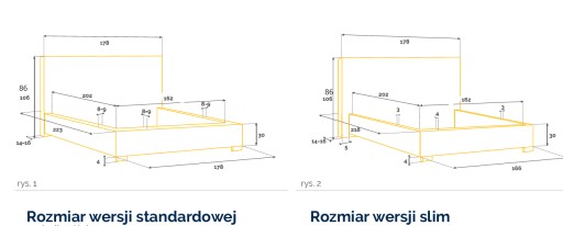 Łóżko Sara 160 x 200 + Materac wysoki 24 cm stelaż