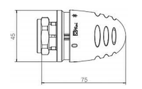 ГЕРЦ Термостатическая головка Mini-Gs Хром M28x1,5