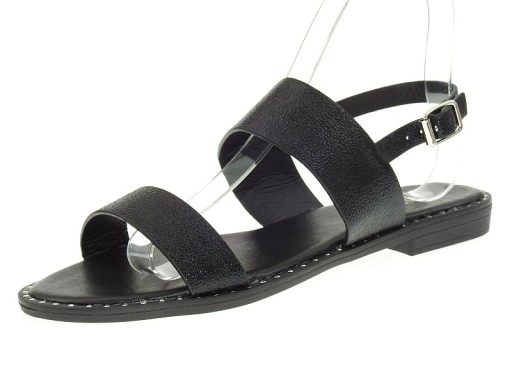 Sandały Klasyczne gładkie L169 Black r.39