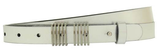 Ecru Creamy Women's Leather Belt Wide PL Pro.